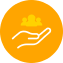 Image of a hand supporting people